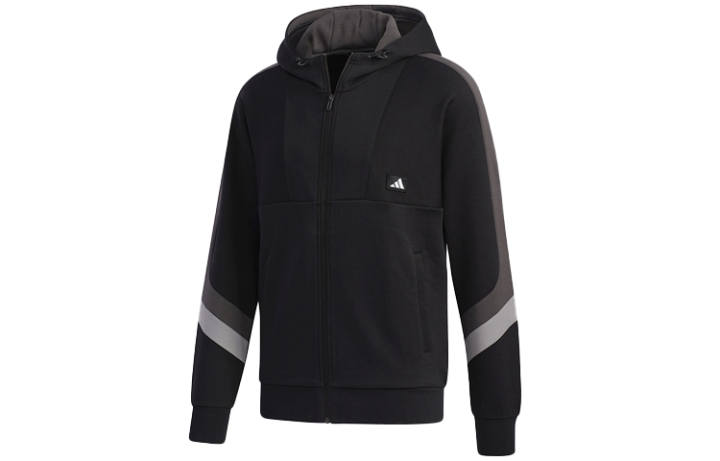 Adidas Adidas Jackets Men's Black Hooded Moderate Instructor