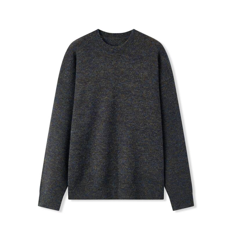 Semir Knitwear Men's Black Tone 00399 Crew Neck Moderate Other