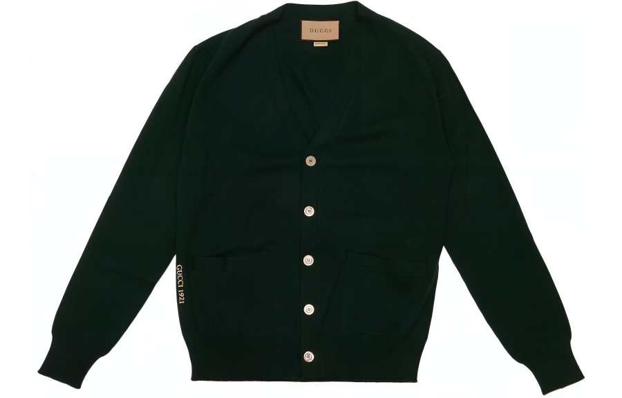 GUCCI Logo Embroidered Cardigan