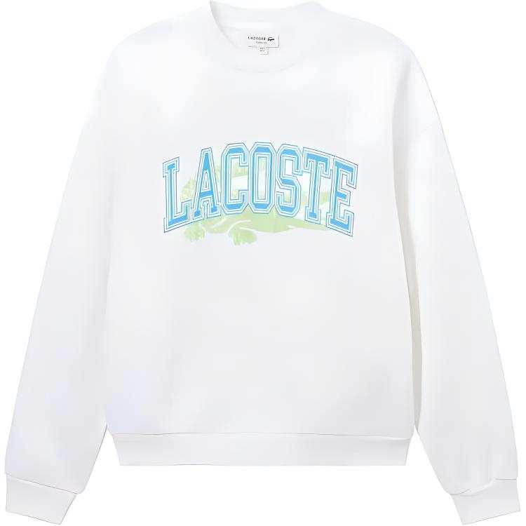 LACOSTE LACOSTE Sweatshirts Men's White Crew Neck Moderate