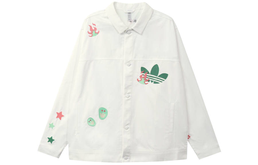 adidas originals SS22 Logo Cartoon Print Long Sleeve Sports Jacket