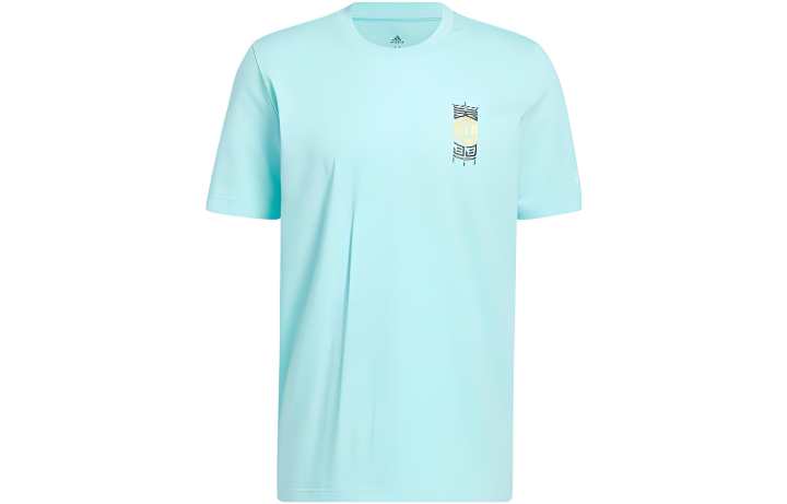 Adidas Adidas T Shirts Men's Blue Crew Neck Moderate Straight Fit