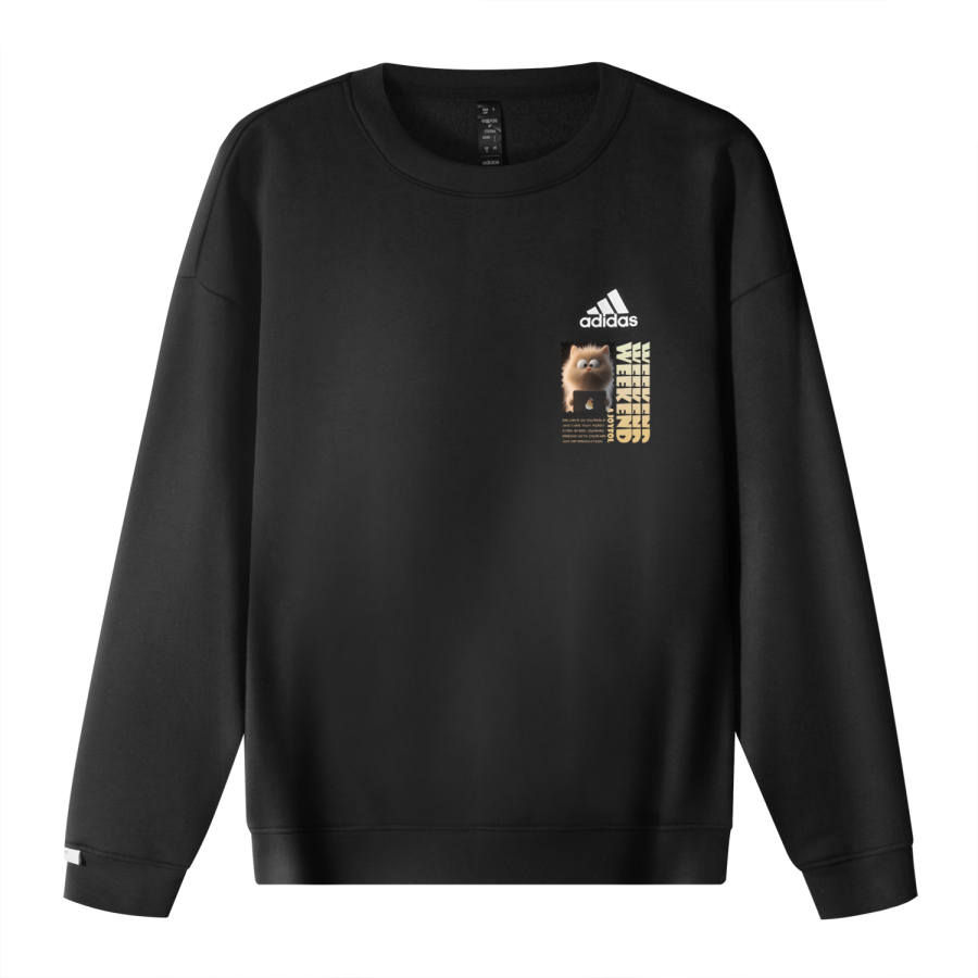Adidas Adidas Sweatshirts Unisex Black Crew Neck Moderate Regular