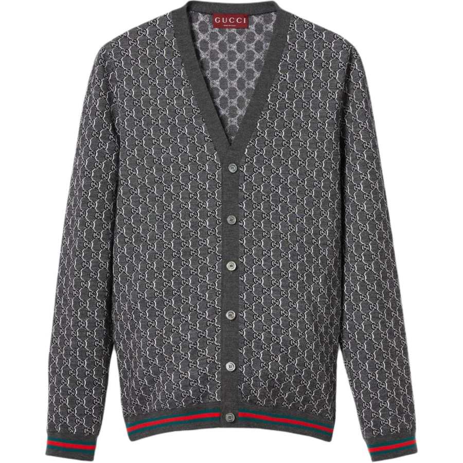 GUCCI GUCCI Monogrammed Button Up Cardigan