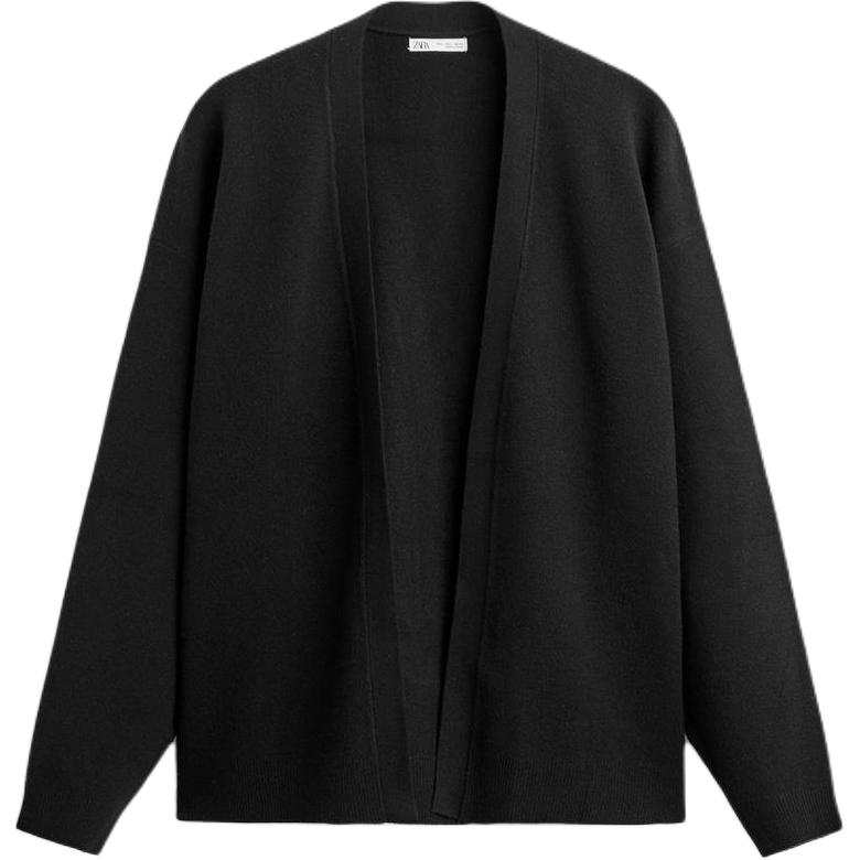 ZARA Knitwear Men's Black Moderate Cardigan