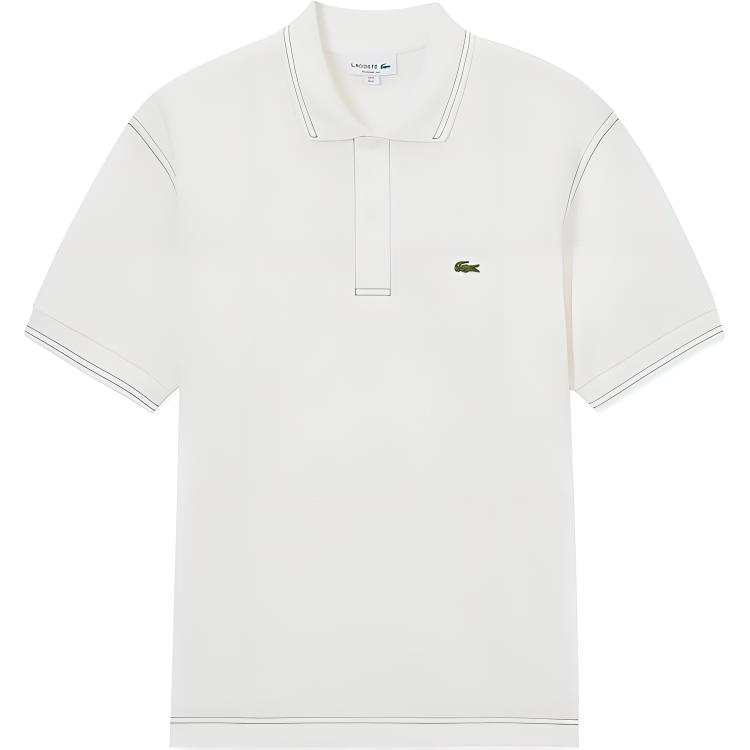 LACOSTE Polo Shirts Men's 70V/Ecru Polo Collar Moderate Other