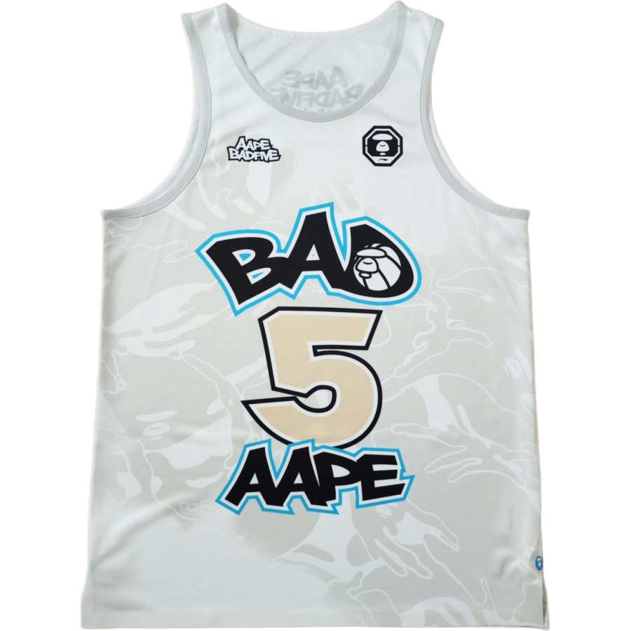 Li-Ning Li Ning x Aape BadFive Collection Basketball Collection Tank Top Men's White Camouflage