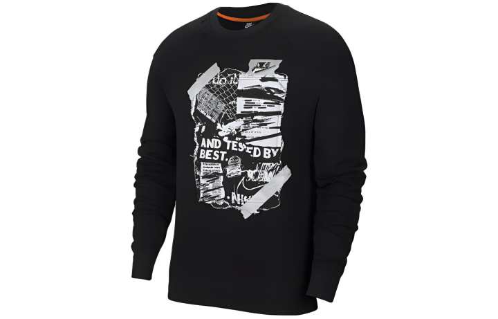 Nike Nike Sweatshirts Men's Black Crew Neck Moderate Regular