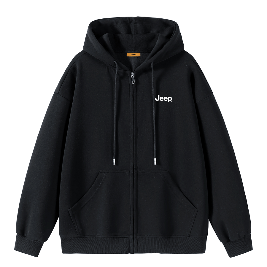 Jeep Sweatshirts Unisex Hooded Moderate Cardigan
