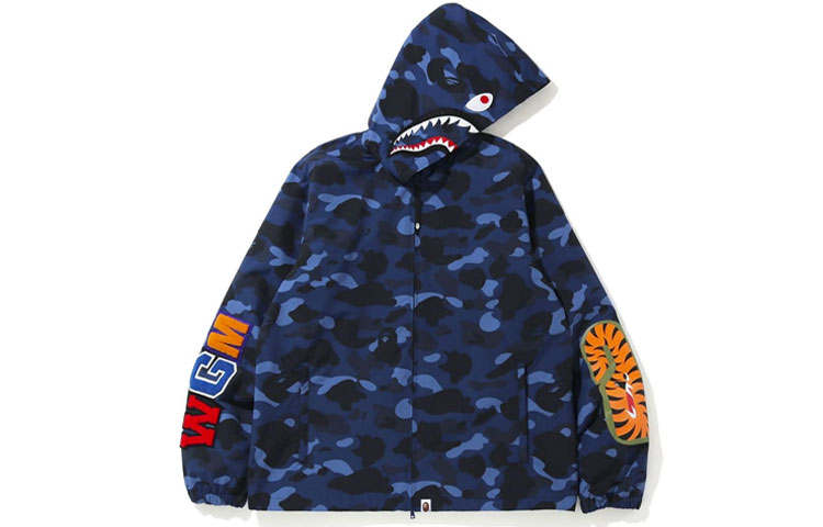 A BATHING APE Bape Color Camo Wgm Shark Hoodie Jacket