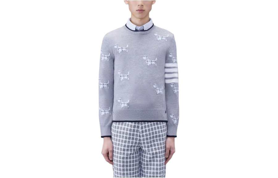 THOM BROWNE THOM BROWNE 4 Bar Striped Knit Jumper