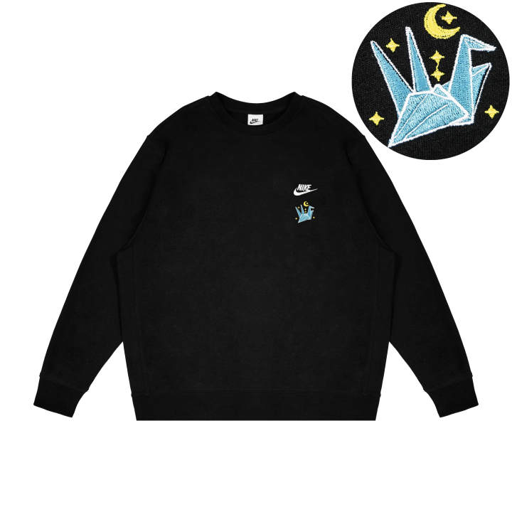 Nike Nike Sweatshirts Unisex Black Crew Neck Moderate Regular