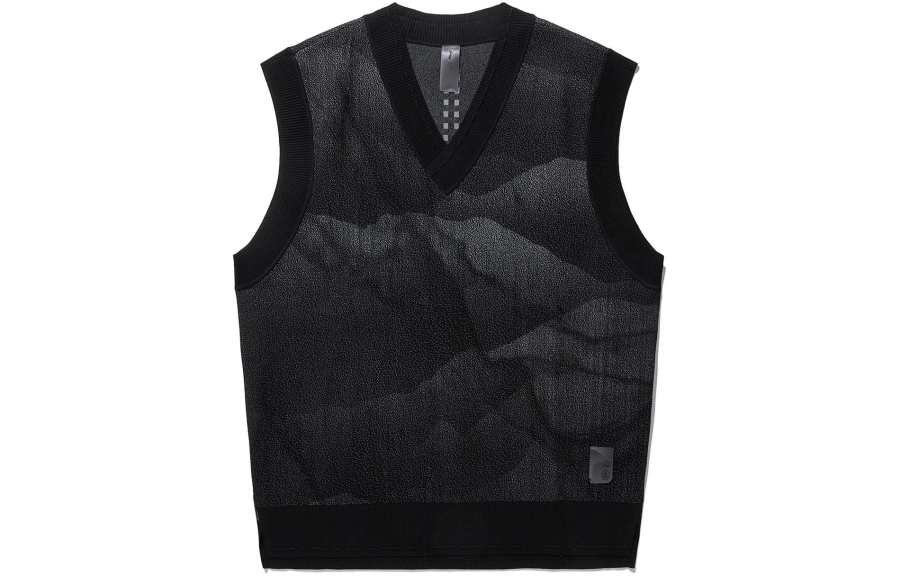 Li-Ning Li Ning Li Ning X Jackie Chan Knitwear Men's Black Shadow Gray Jacquard