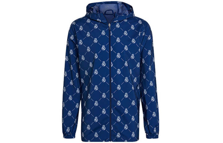 Adidas Adidas Real Madrid Jackets Men's Victory Blue Hooded Moderate Other