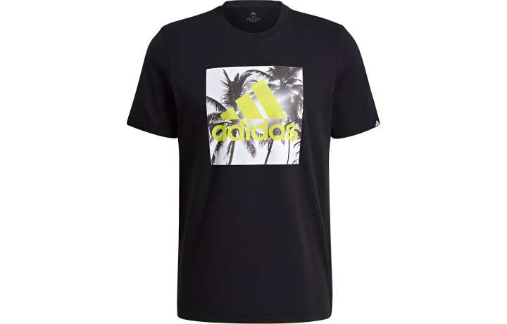Adidas Adidas T Shirts Men's Black Crew Neck Moderate Straight Fit
