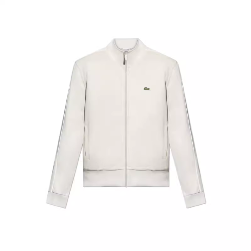 LACOSTE LACOSTE Logo print Zipped Sweater
