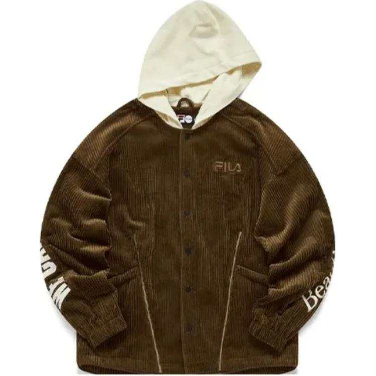 FILA FUSION Jackets Men's Tea Umber Hooded Moderate Other
