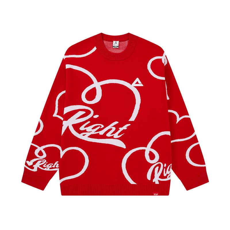PEAK PEAK RIGHT Sweater Unisex China Red