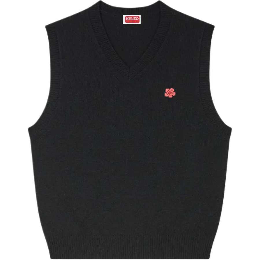 Kenzo embroidered-flower sleeveless wool vest