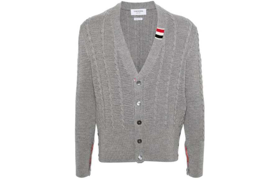 THOM BROWNE THOM BROWNE V-Neck Buttoned Knitted Cardigan