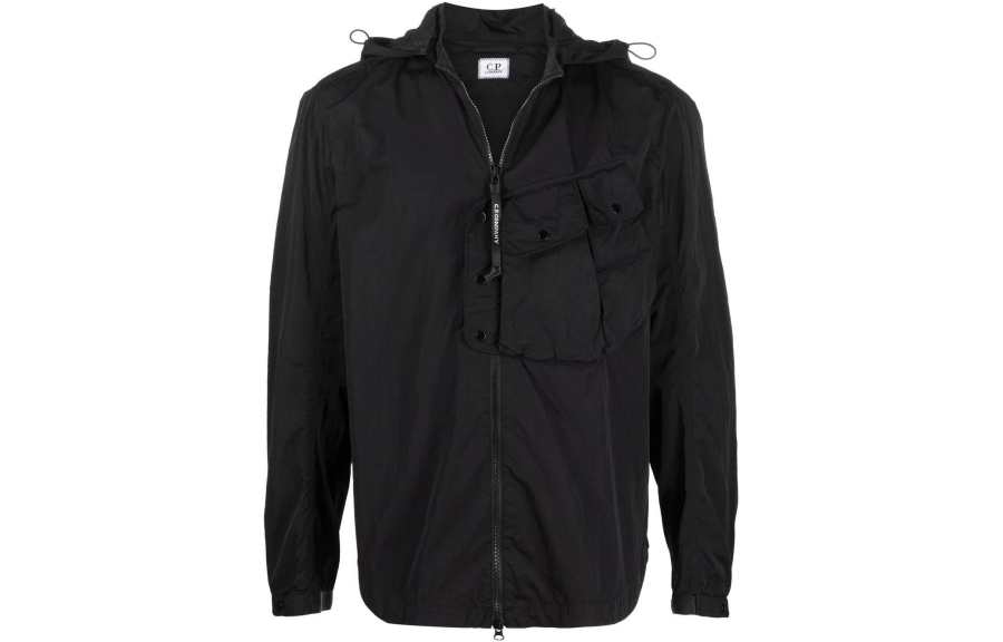 C.P.Company Jackets Men's Black Hooded Moderate Other