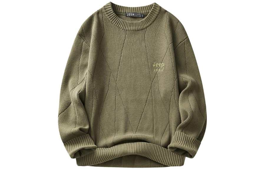 JEEP SPIRIT Sweaters Men's Crew Neck Thickened Other