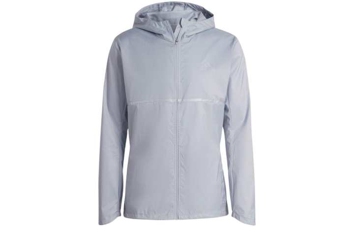 Adidas Adidas Jackets Men's Gray Hooded Moderate Straight Fit