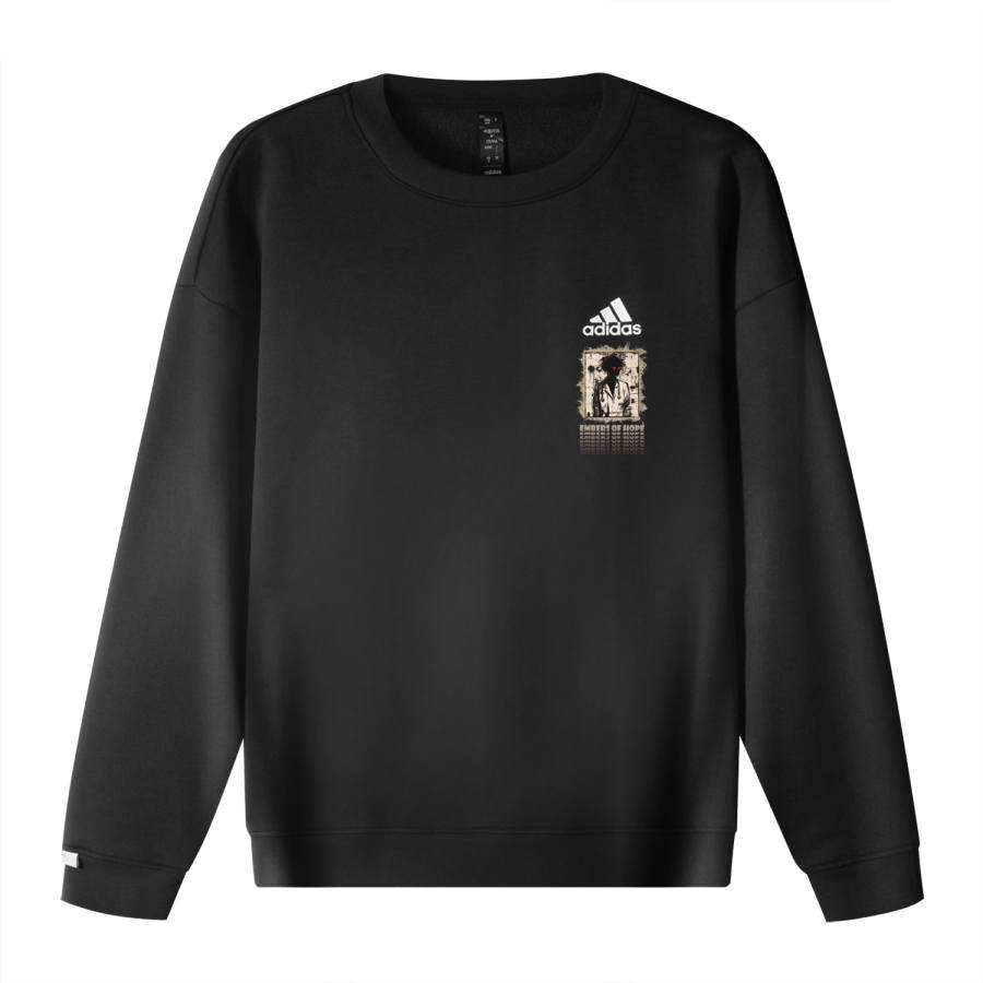 Adidas Adidas Sweatshirts Unisex Black Crew Neck Moderate Regular