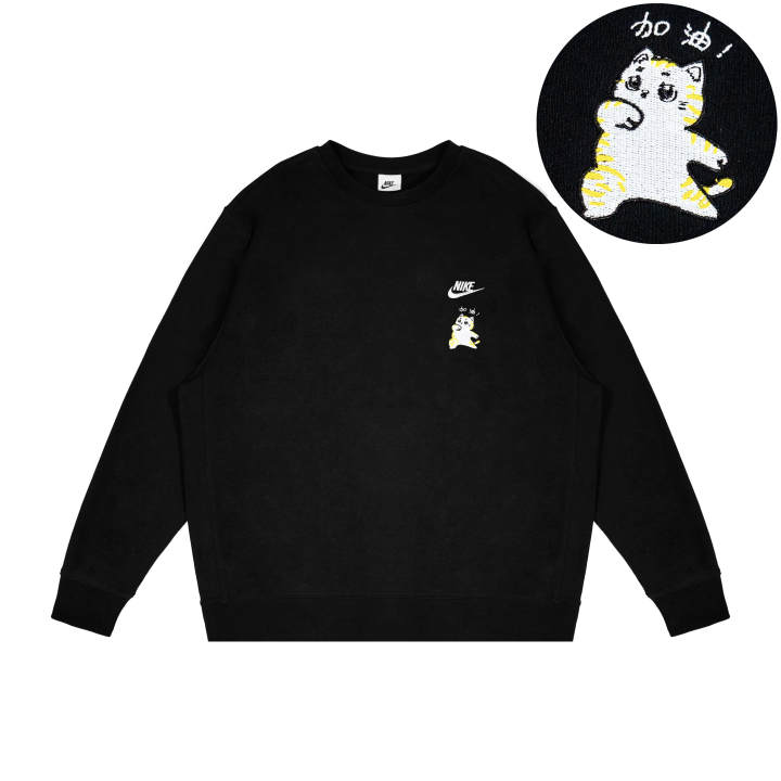 Nike Nike Sweatshirts Unisex Black Crew Neck Thickened Regular