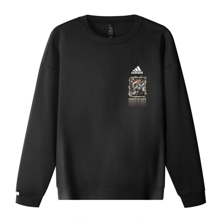 Adidas Adidas Sweatshirts Unisex Black Crew Neck Moderate Regular