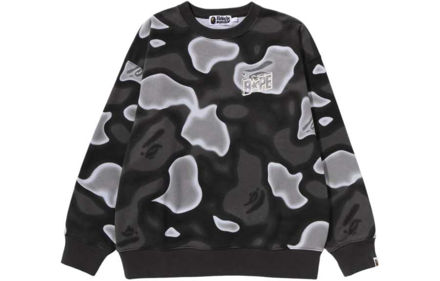 A BATHING APE Bape Liquid Camo Bape Sta Relaxed Fit Crewneck