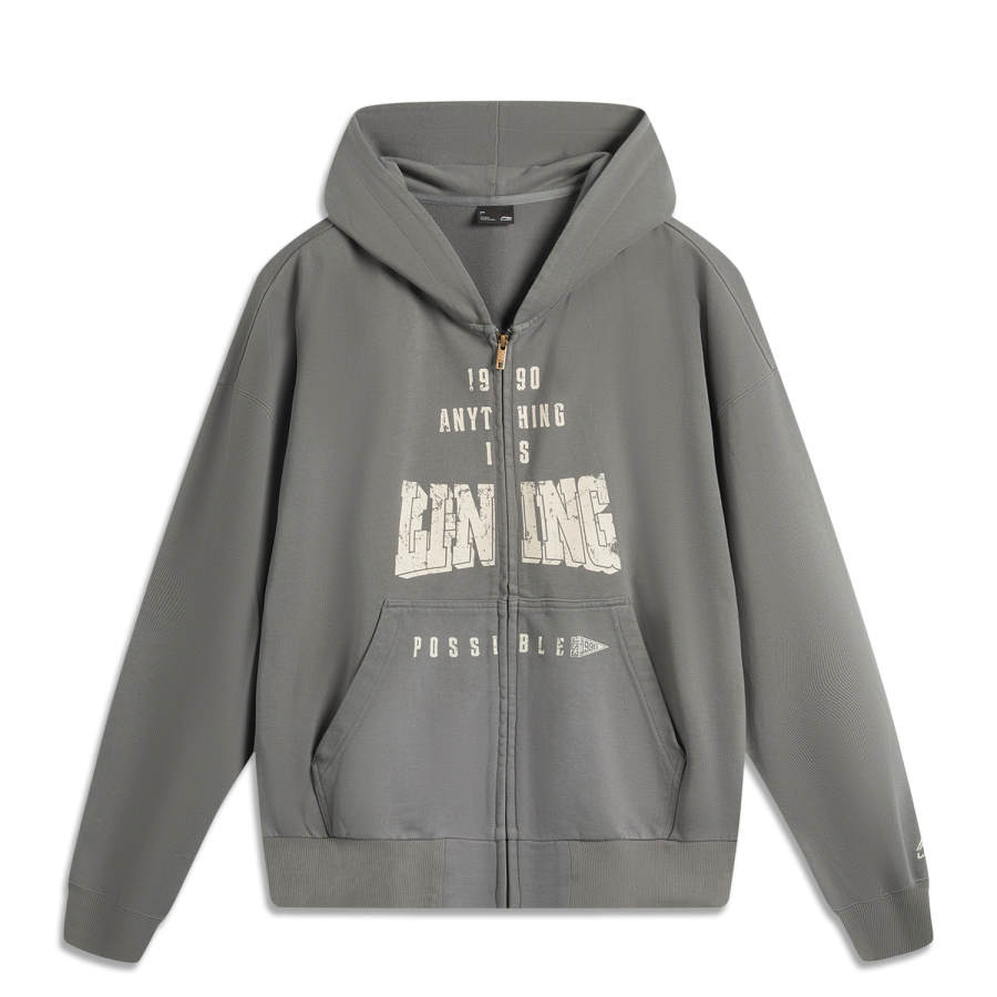 Li-Ning Li Ning Sports Life Collection Sweatshirt Unisex Asphalt Gray