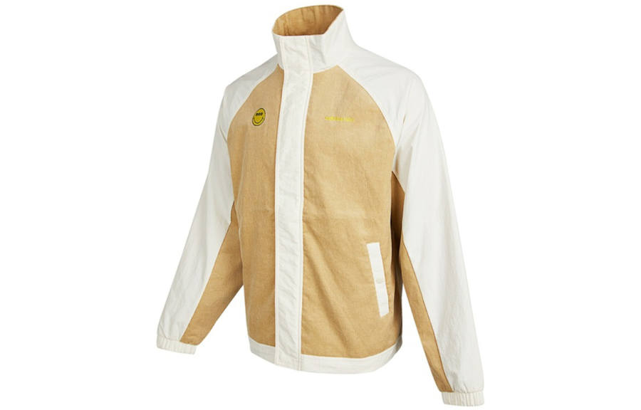 Adidas Neo Jackets Men's Khaki Stand Collar Moderate Other