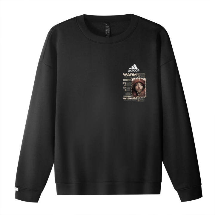 Adidas Adidas Sweatshirts Unisex Black Crew Neck Moderate Regular