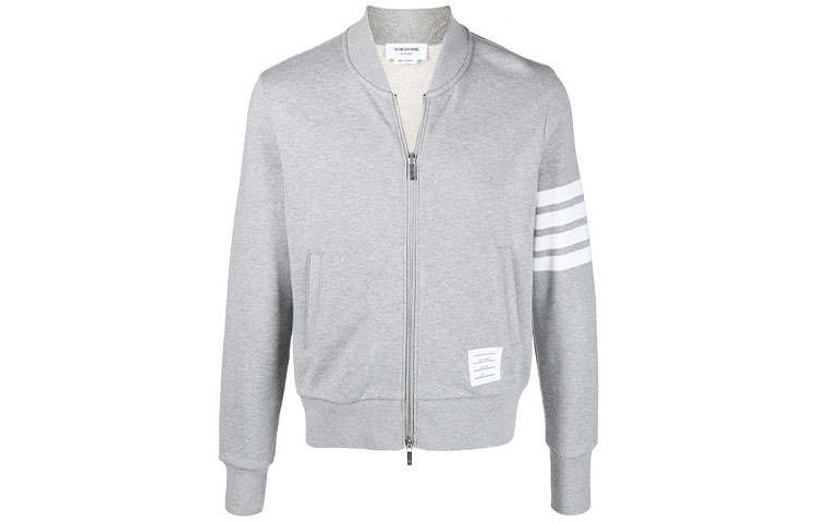THOM BROWNE THOM BROWNE Jackets Men's Gray Baseball Collar Moderate Other