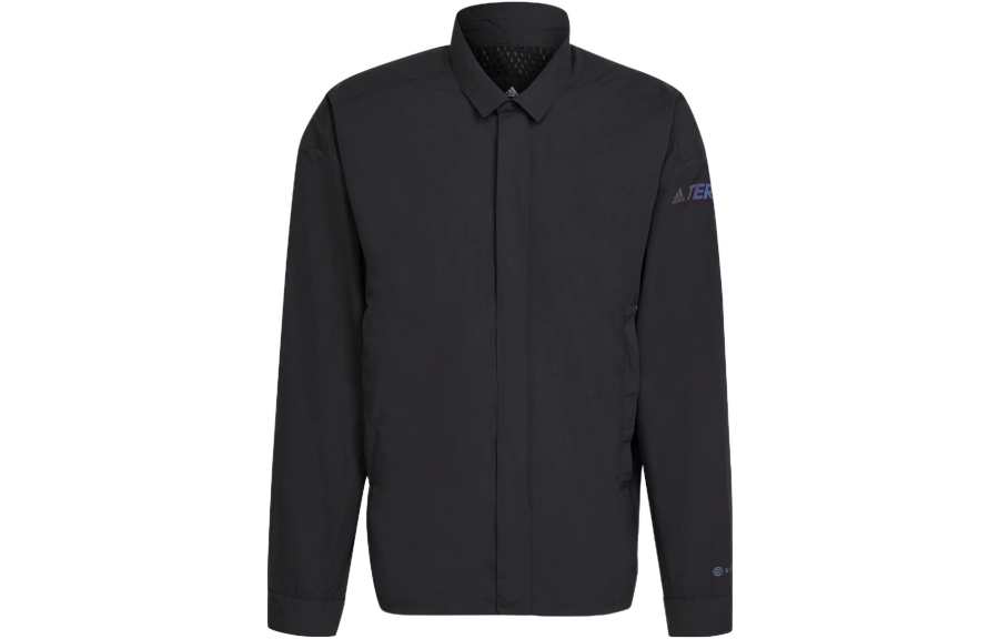 Adidas Adidas MYSHELTER Jackets Men's Black Lapel Moderate Straight Fit