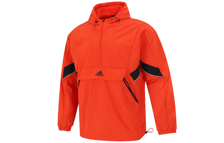 Adidas Adidas Sportwear Jackets Men's Red Hooded Moderate Soft Shell