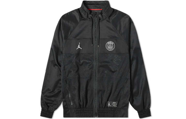 Jordan Jordan PSG Jackets Men's Black Stand Collar Moderate Pilot