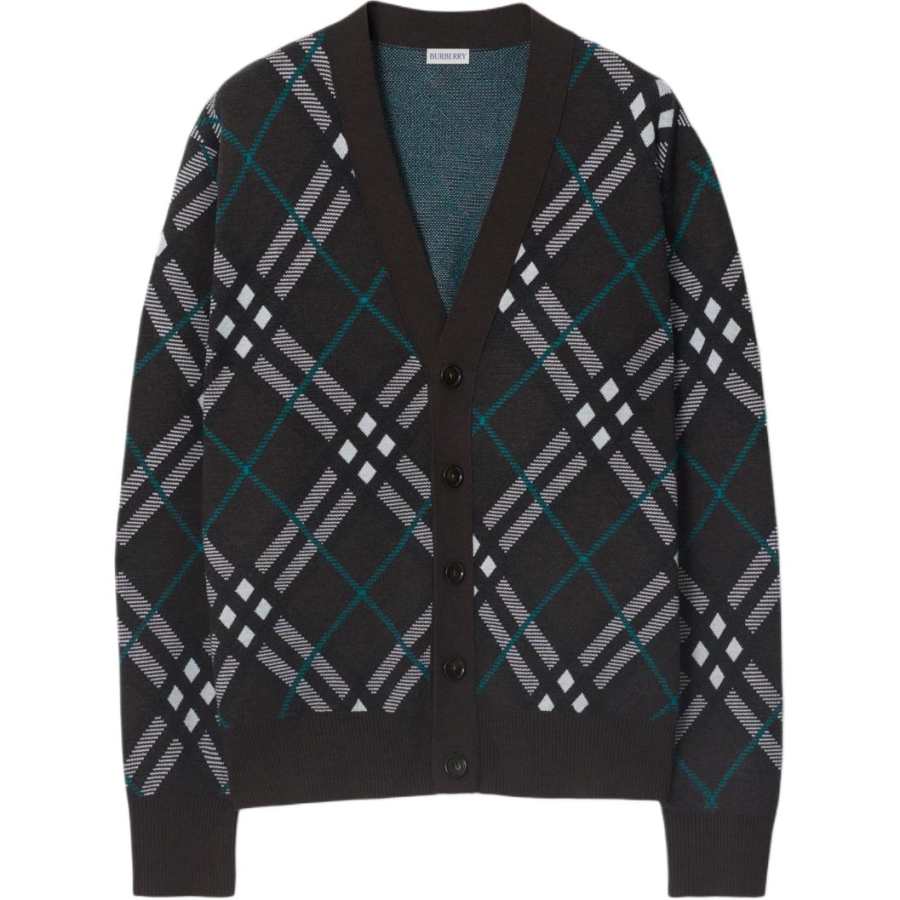 Burberry check-print V-neck cardigan