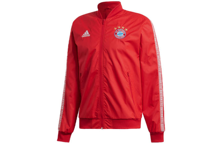 Adidas Adidas Bayern Munich Black Jackets Men's Red Baseball Collar Moderate Other