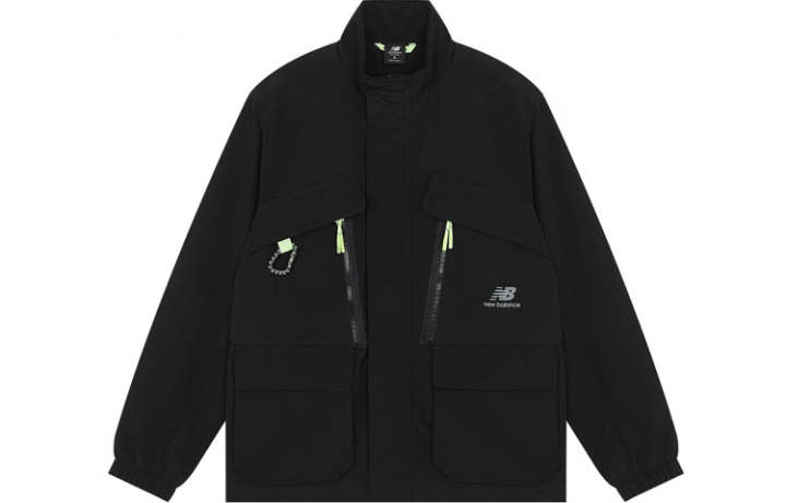 New Balance New Balance Jackets Men's Black Stand Collar Moderate Workwear