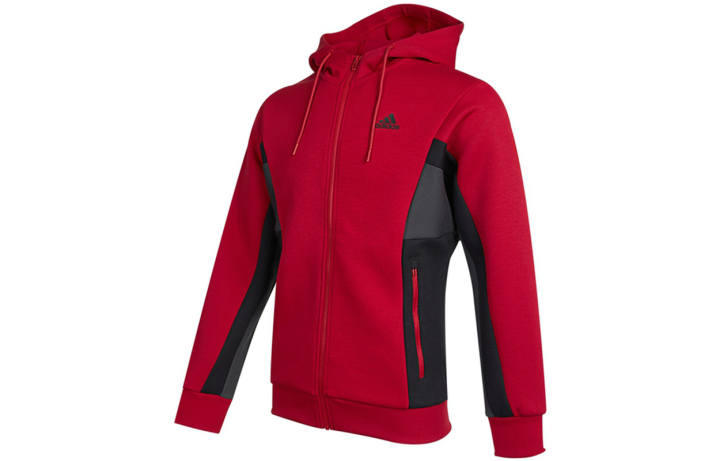 Adidas Adidas Jackets Men's Red Hooded Moderate Other