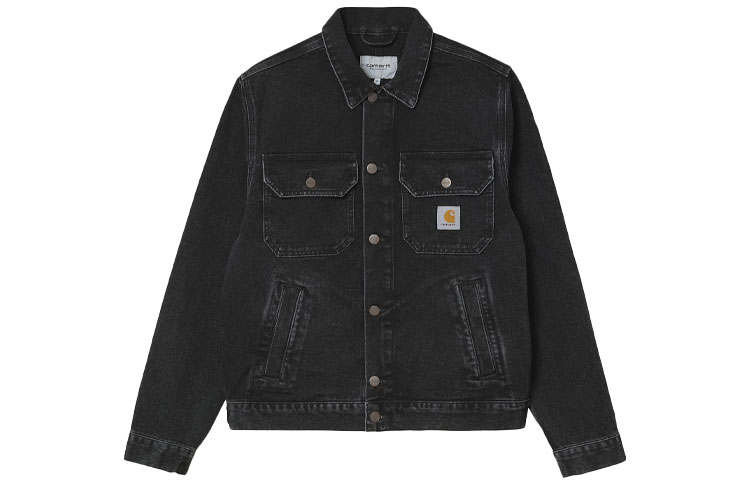 Carhartt WIP Jackets Men's Black Lapel Moderate Other