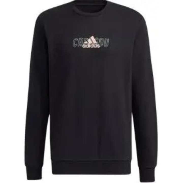 Adidas Adidas Sweatshirts Men's Black Crew Neck Moderate Regular