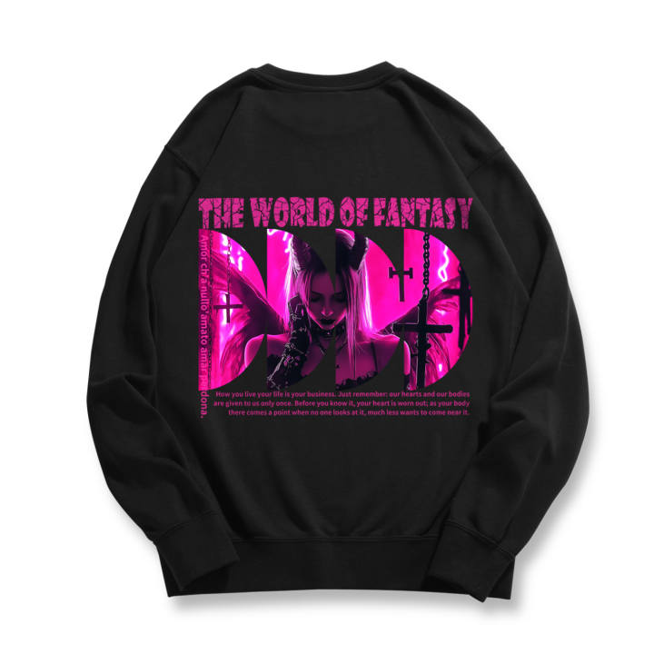 Nike Nike Sweatshirts Unisex Black Desire Angel A Crew Neck Moderate Regular