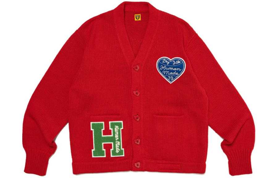 HUMAN MADE SS24 Knitwear Unisex V Neck Moderate Cardigan