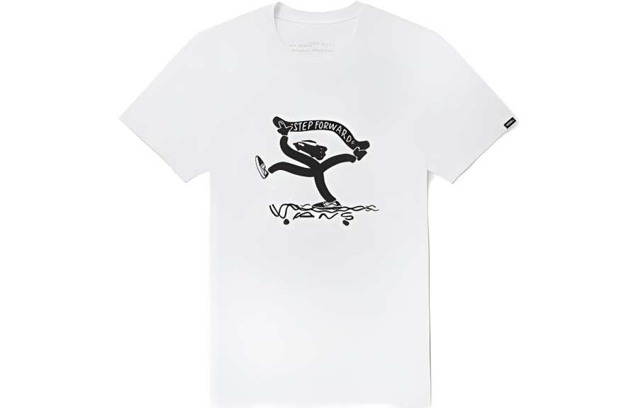 Vans FIVEMONKER T Shirts Unisex White Crew Neck Moderate Straight Fit