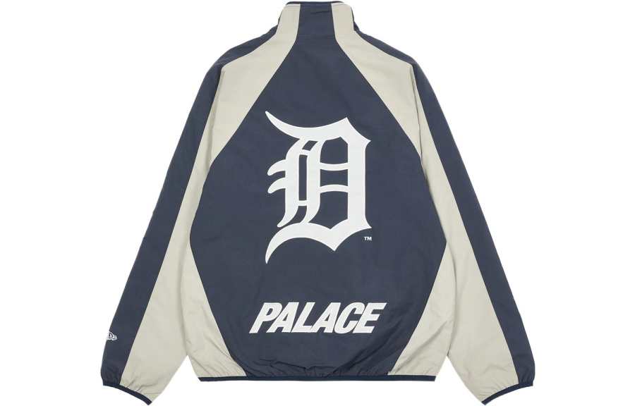 PALACE x New Era Collaboration Detroit Tigers New Era Track Top Navy/Grey Coat Unisex Blue