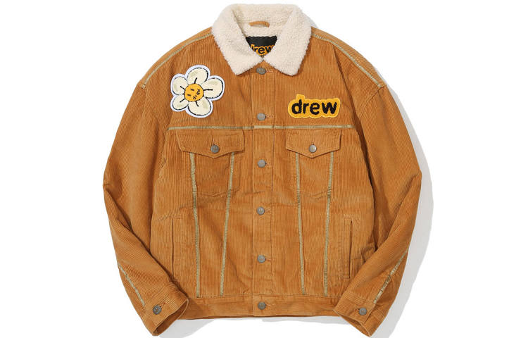 Drew house Smiley Collection Jackets Unisex Camel Lapel Moderate Other