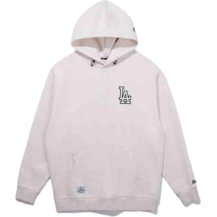 New Era X MLB Sweatshirts Unisex Ivory White Hooded Non Detachable Moderate